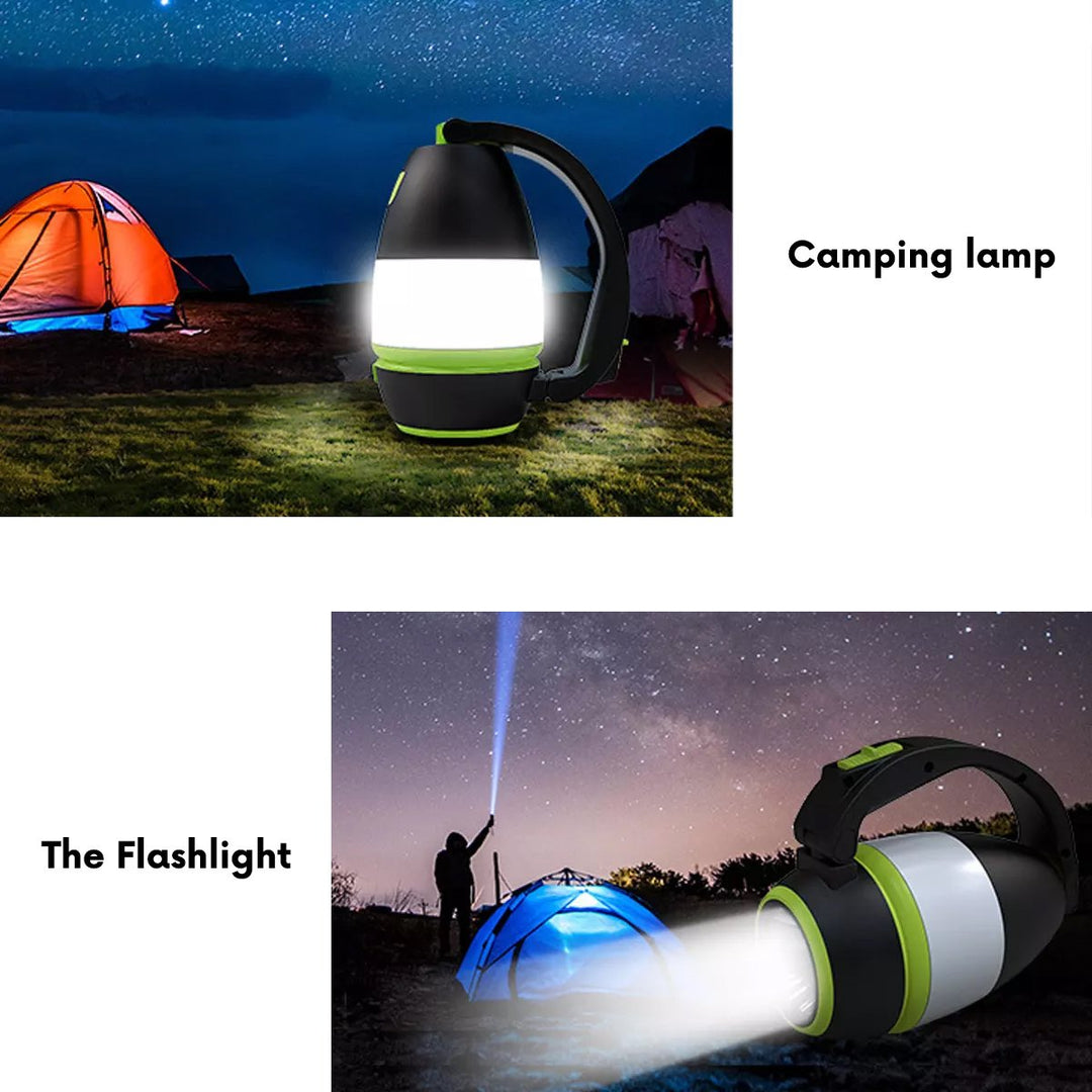 Maclean MC294 3 in 1 Lampa LEDCamping agus Flashlight Infhillte Lasmuigh 3 Modh Solais 1W 60-200LM fionnuar bán 6000K IP20 (ceallraí: 3xAA 1.5V)