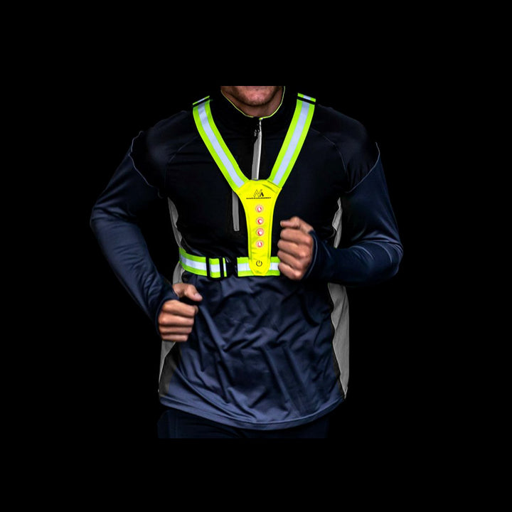 Maclean MCE425 High Visibility Vest  Reflector LED 360 ° Waterproof Reflective Safety Reflective Stripes 2X 4 LED