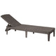 Keter Jaipur Sun Lounger with 4-way Adjustable Backrest Garden Lounger UV- & Weather-resistant Rattan Style Colour Brown