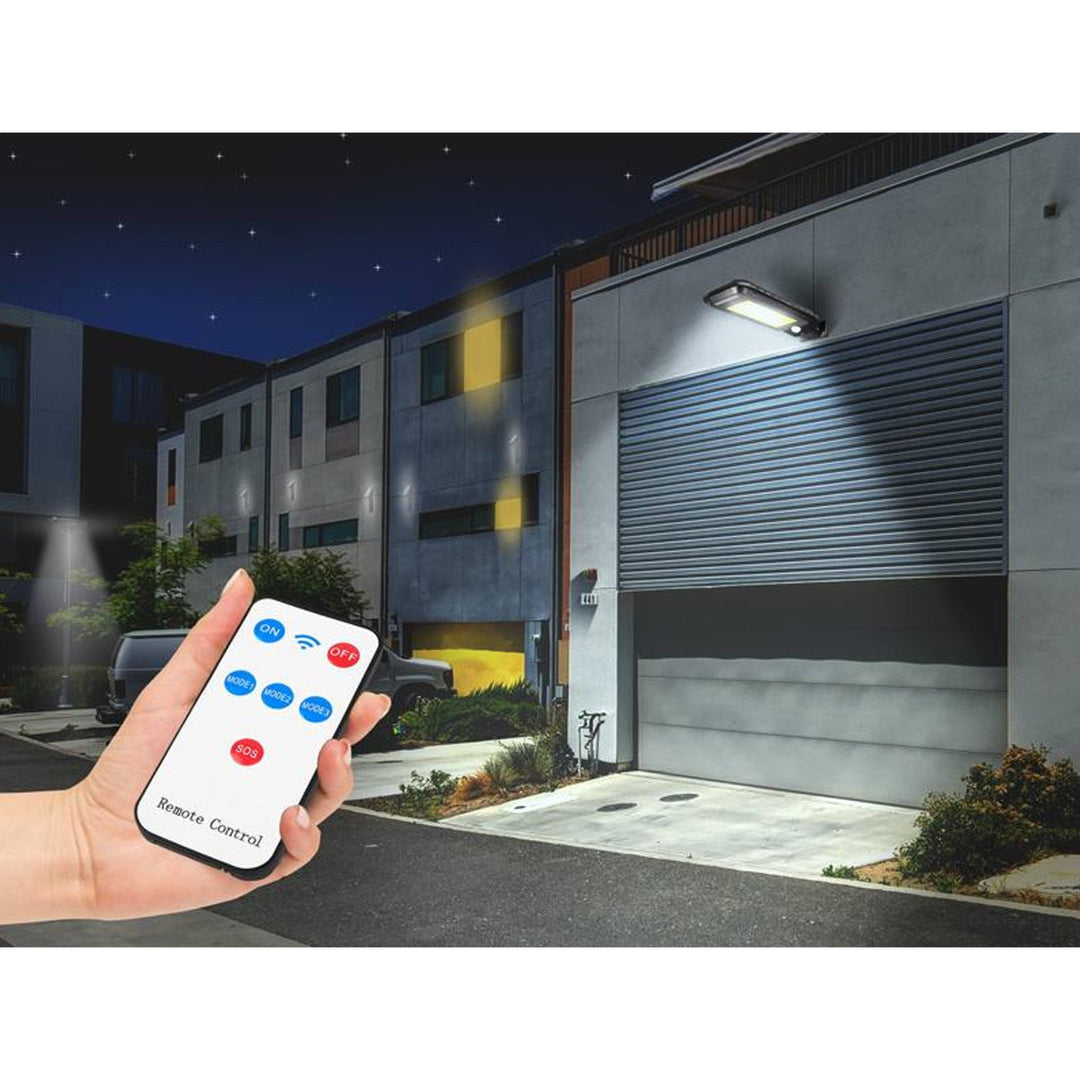 LED Solar Lamp Motion Sensor Twilight Sensor Light 2 Lighting Remote Control