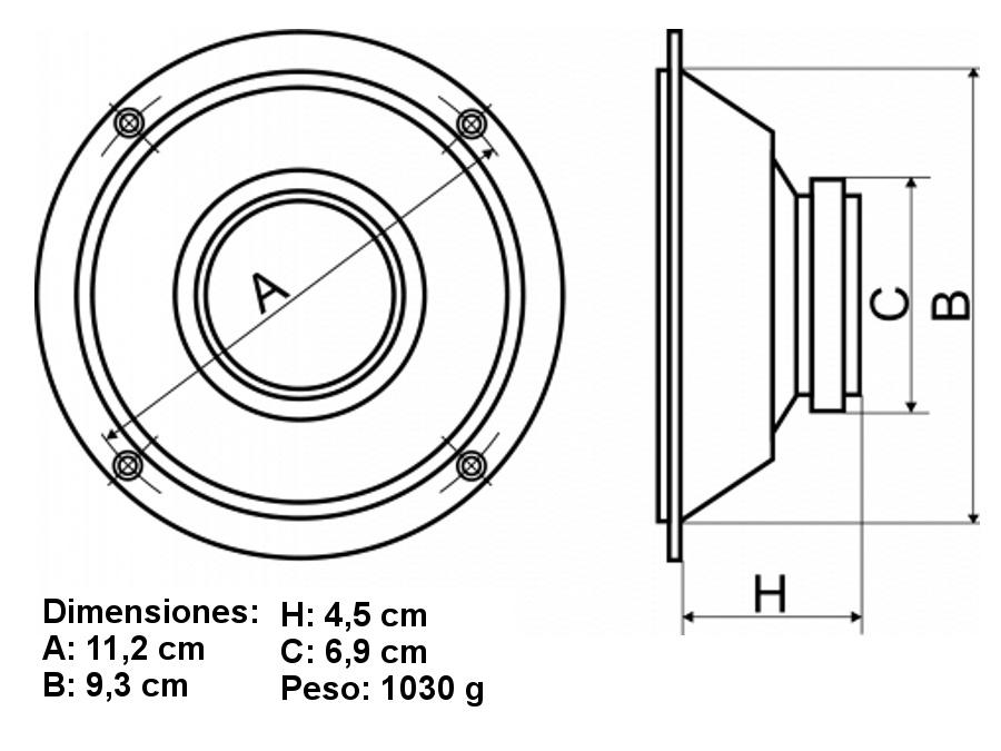 Car speakers PY-AQ402C 10cm 80W Peiying grilles