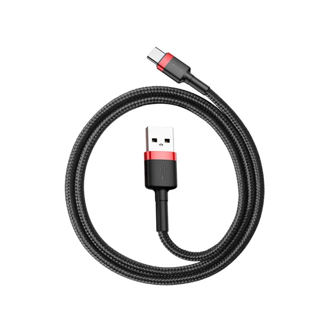 USB A plug - USB-C plug 1m CATKLF-B91 Red+Black Baseus cable