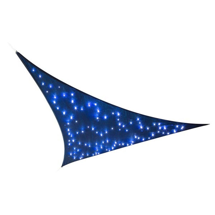 VELLEMAN GSS36MLEDSKY Sun sail with built-in LED lighting "starry sky" - triangle - 3.6 x 3.6 x 3.6 m