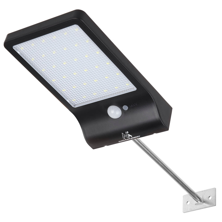 Maclean MCE444 Solar LED Lamp Braiteoir Tairiscint PIR Twilight Solas Balla Allamuigh IP65 Inchoigeartaithe Gan Sreang