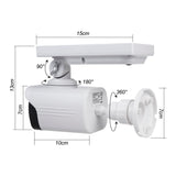 SOL1800S Solar Dummy CCTV Security Camera with LED Light Motion Sensor Red Diode