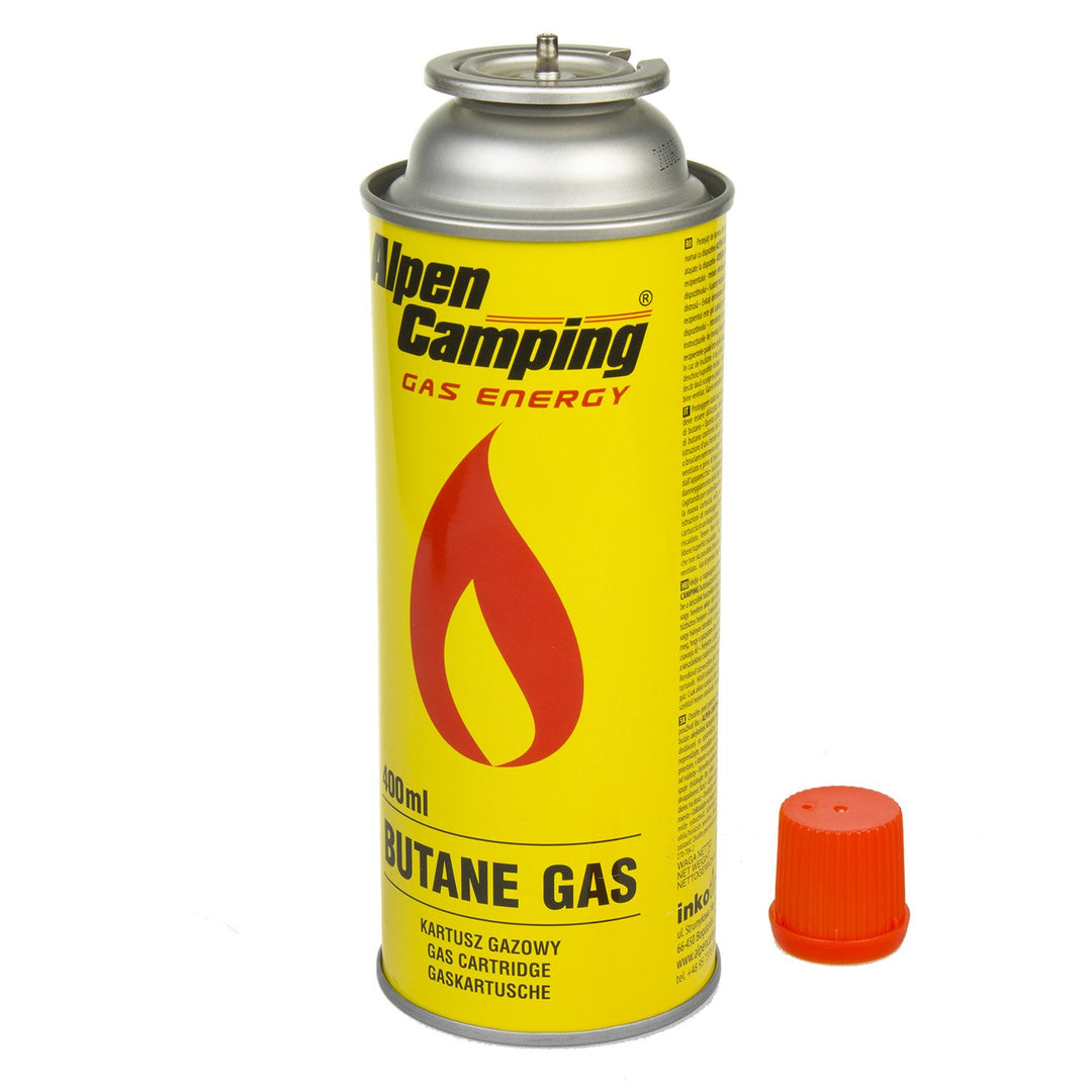 INKO-TIME IK004 Butane Gas cartridge 400 ml Camping Certificate Caravan Portable Cooking Stoves Safe