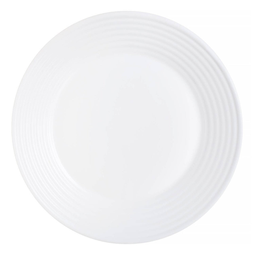 18 PCS Dining Set Plate Service for 6 People Tempered Glass Dinner Tableware