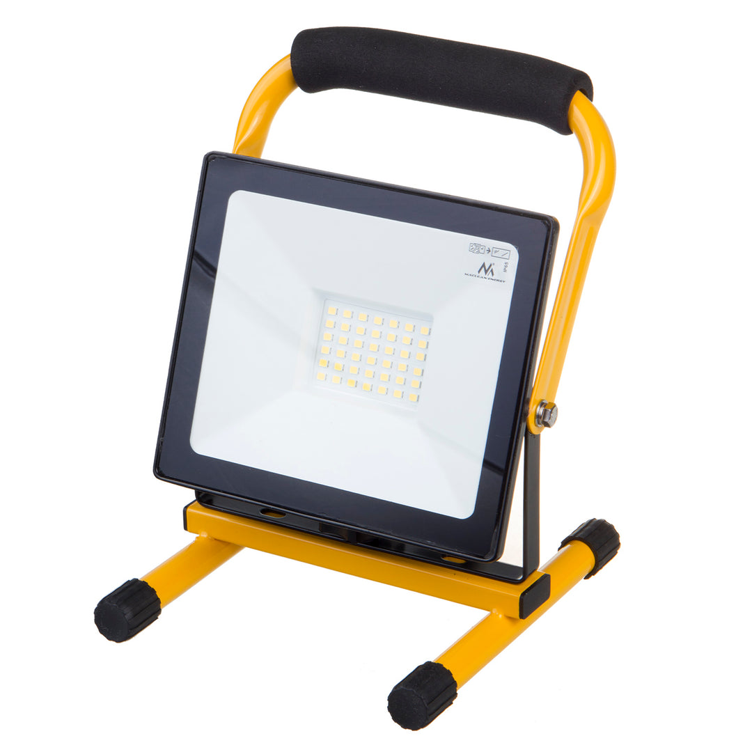 Maclean MCE632 Yellow Floor Stand for Maclean LED Floodlight Steel Adjustable Angle MCE550/530/630/632/650/652