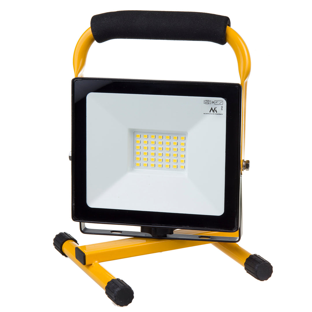 Maclean MCE632 Yellow Floor Stand for Maclean LED Floodlight Steel Adjustable Angle MCE550/530/630/632/650/652