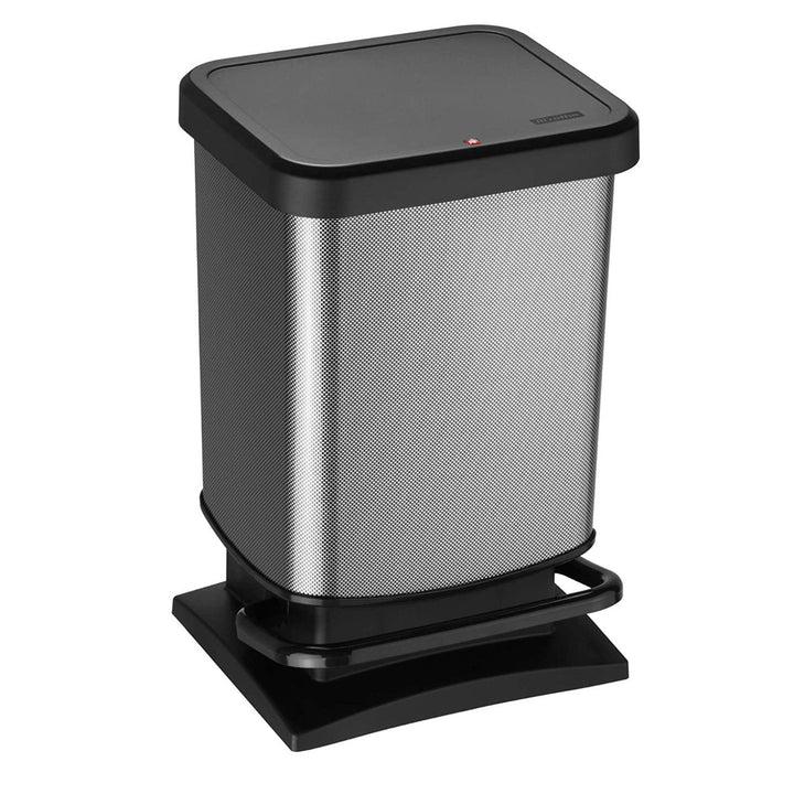 ROTHO 1754011006 Pedal bin PASO | 20 liter capacity | Plastic waste bin with step function pedal trash can