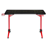 NanoRS RS163 Gaming Table With Adjustable RGB LED Backlight Drink Holder Headphone Holder Gaming Desk 120cm Computer Table