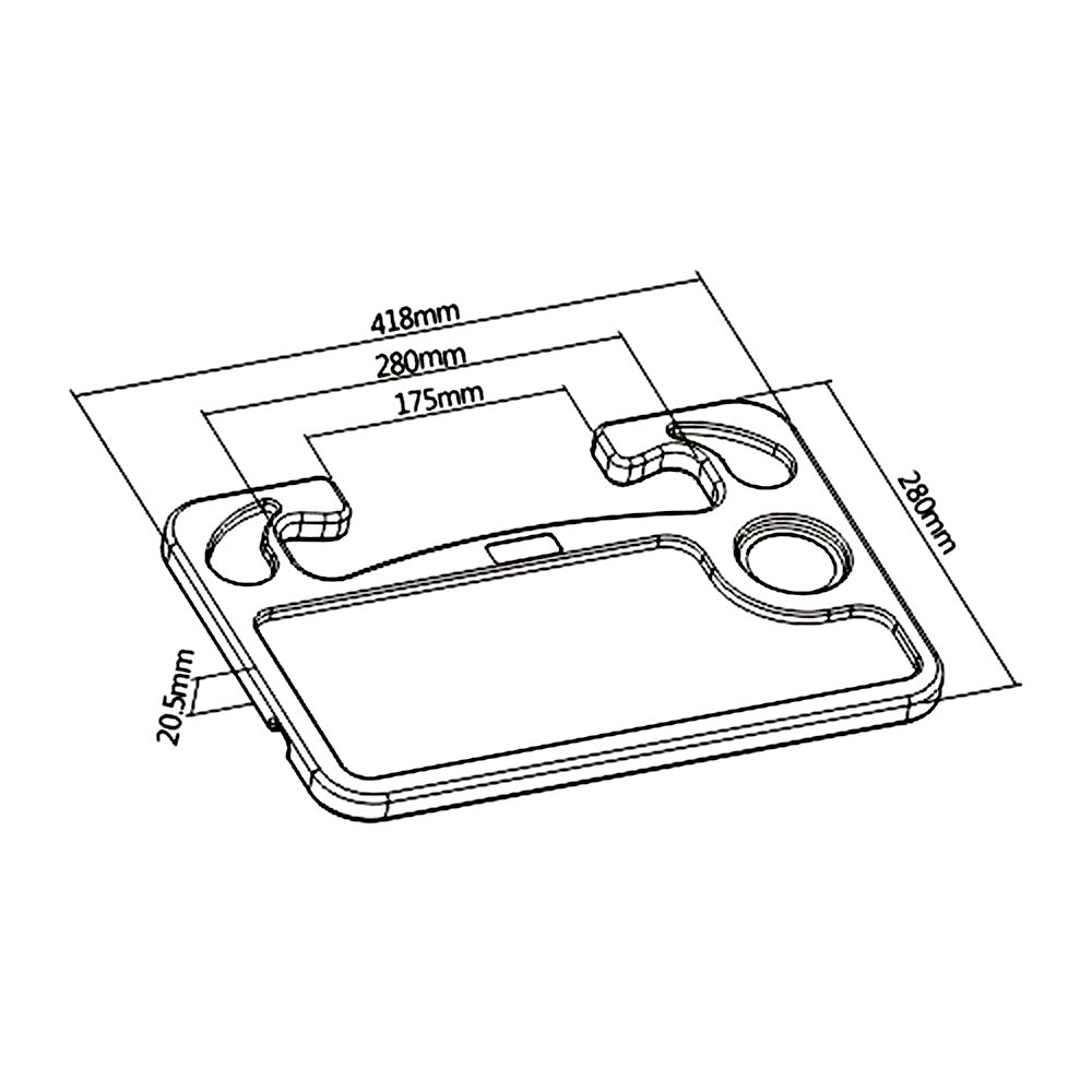 Maclean MC-928 Steering Wheel Tray 2 in 1 Desk/Dining Table Multifunctional Car Table Drink Holder Laptop Tray up to 5kg