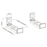 Maclean MC-932 Universal Soundbar Mount Wall Mount Bracket for Soundbar Speaker Box Fixing Adjustable Depth 90~154mm up to 15kg Brackets Pair