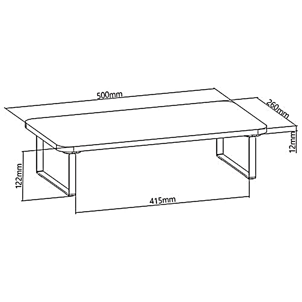 Seastán Deasc Monatóireachta Maclean MC-933, uas. 20kg, (500 x 260 x 122mm) Stáisiún Oibre