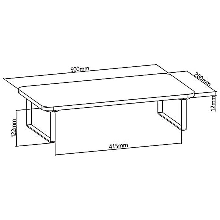 Seastán Deasc Monatóireachta Maclean MC-933, uas. 20kg, (500 x 260 x 122mm) Stáisiún Oibre