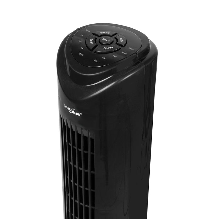 GreenBlue GB645 Oscillating Tower Fan with Remote Control 45W 3 Speeds 80° Rotation Silent Quiet Operation Timer Lightweight 3 Operation Modes