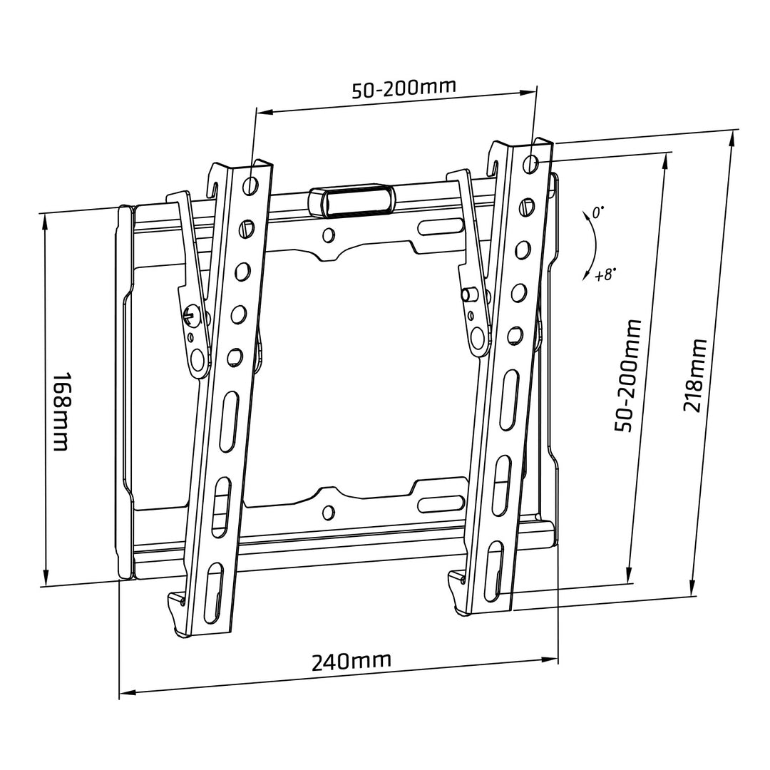 Maclean MC-942 TV Bracket Wall Mount LCD LED OLED QLED Plasma Slim 13" - 42" 25kg VESA