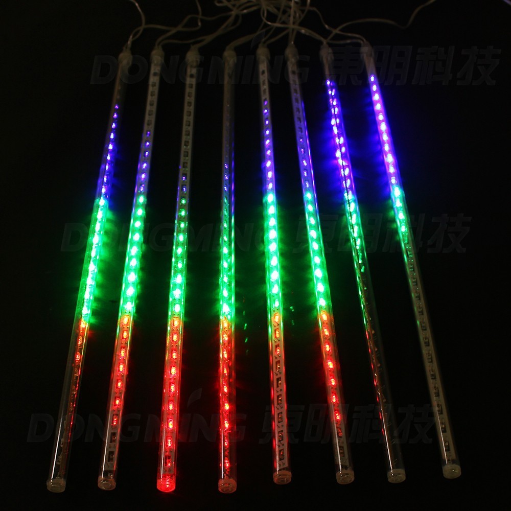 Maclean MCE411 LED Solar Fairy Lights String 144 LED RGB Battery IP44 Icicle Christmas Tree