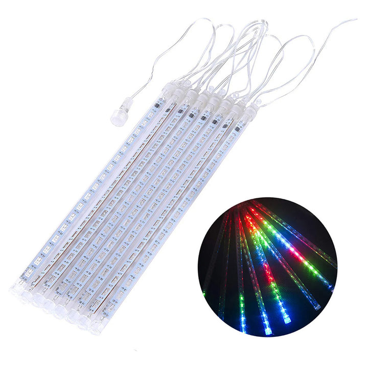 Maclean MCE411 LED Solar Fairy Lights String 144 LED RGB Battery IP44 Icicle Christmas Tree