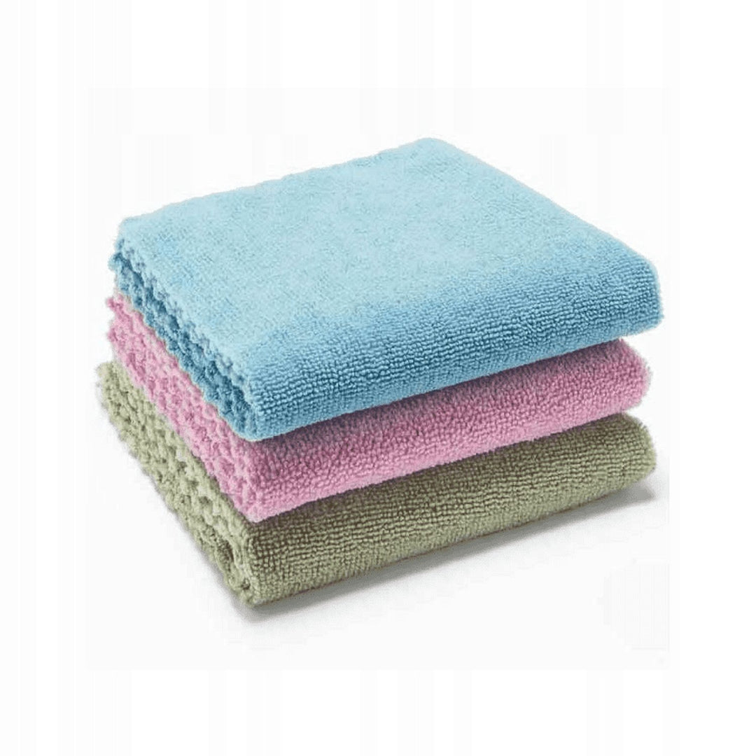 Vileda 168310 Set of Vileda Multipurpose Cloths 3pcs 100% Microfibre, Recycled ECO