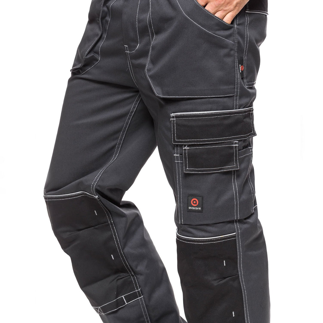 Helios Waist Trousers Gray-Black, Size 50 (90-94) – Durable and Comfortable Workwear for Professional Environments