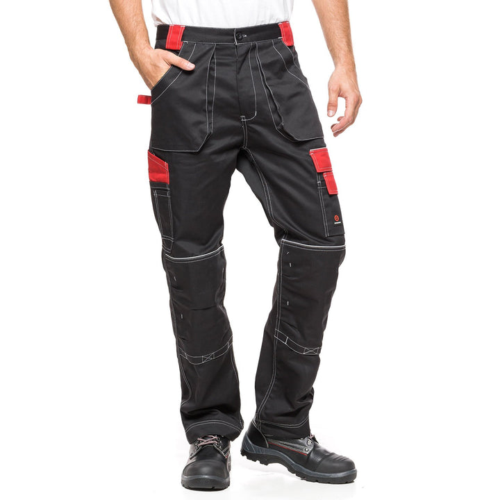 Avacore 08286_48 Work Waist Trousers Size 48 Black and red