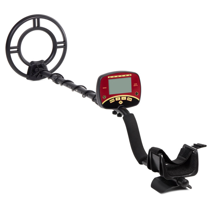 Maclean MCE996 Trapper Metal Detector with 240mm Waterproof Search Coil and LCD Display DISC Mode Metal Detector Pinpoint Wireless Battery Operated