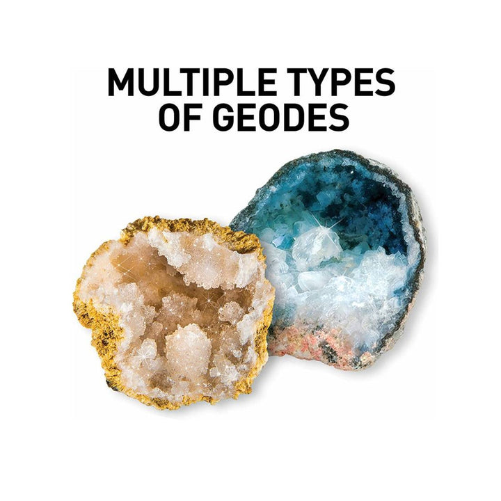 National Geographic Set Break Open Two Geodes - Educational Kit - Gift Idea - Geniuine Geodes Specimens Inside