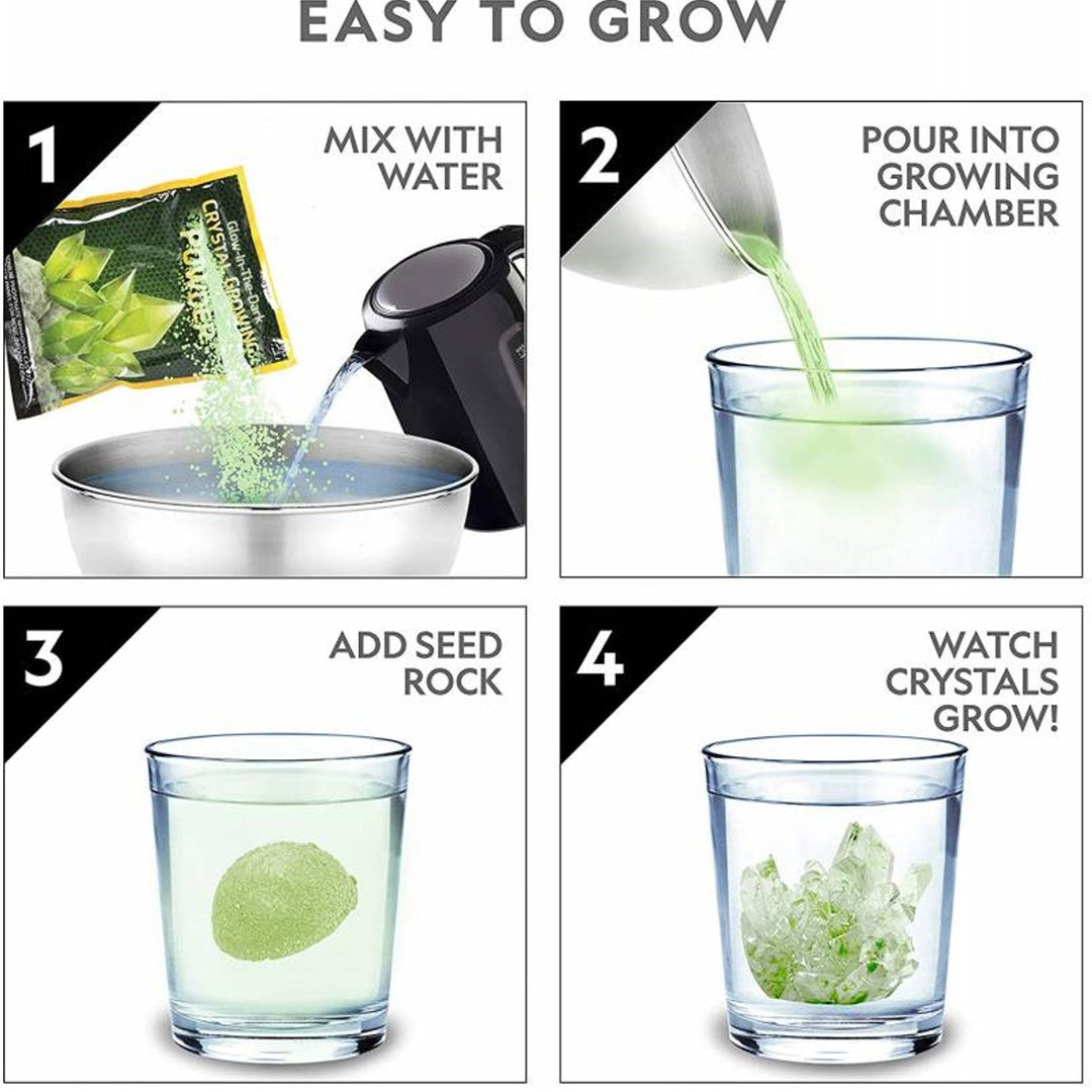 National Geographic - Glow in the Dark Criostail Fás Kit Saotharlainne - Grow Amazing Criostail at Home