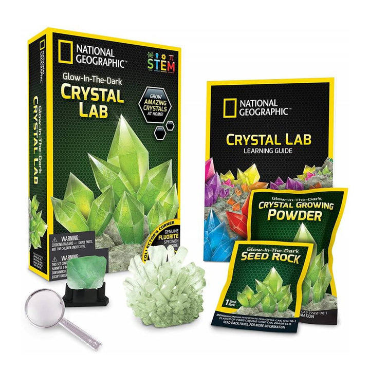 National Geographic - Glow in the Dark Criostail Fás Kit Saotharlainne - Grow Amazing Criostail at Home