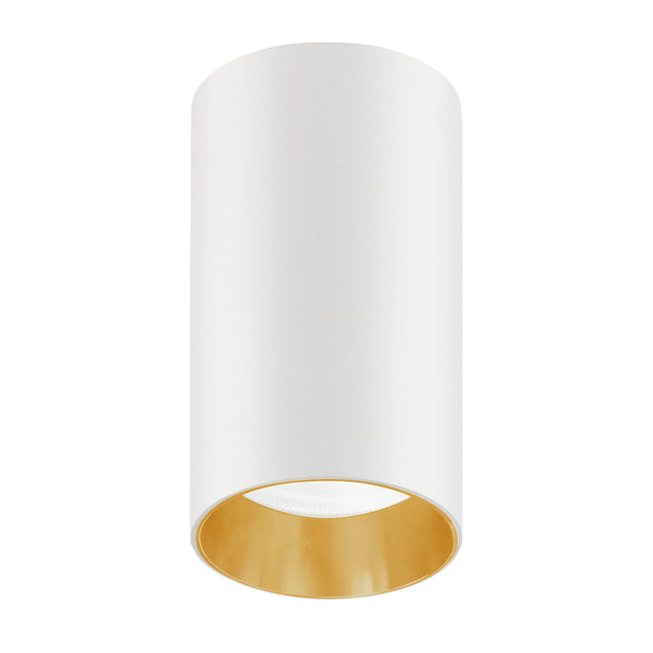 Maclean surface mount / tube, spot, round, aluminum, GU10, 55x100mm, white / gold, MCE458 W/G