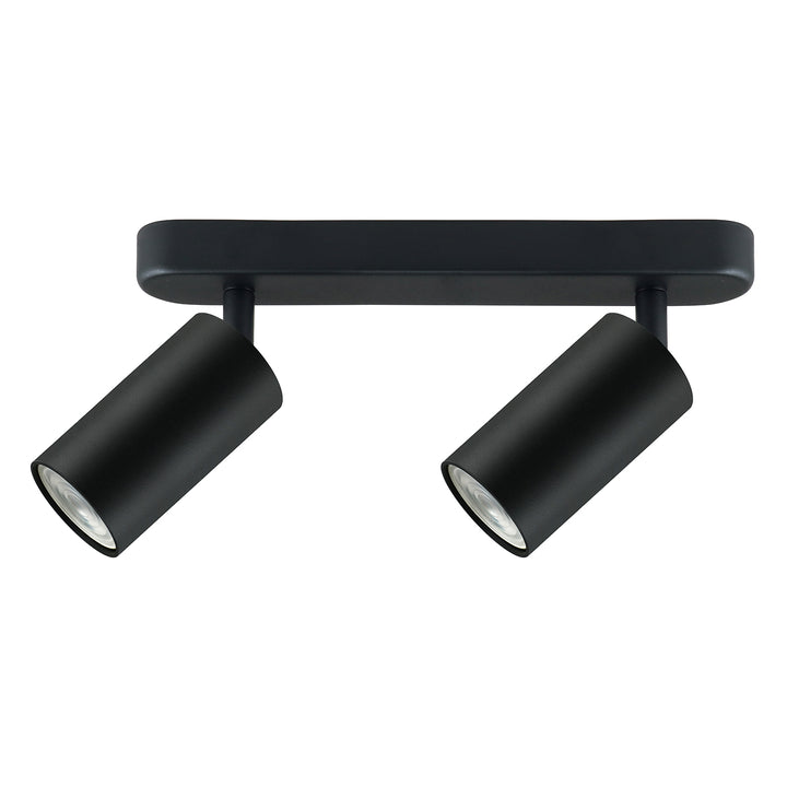 Maclean ceiling and wall lamp, spot, moving, aluminium, 2xGU10, 55x100mm, matte black, MCE452 B