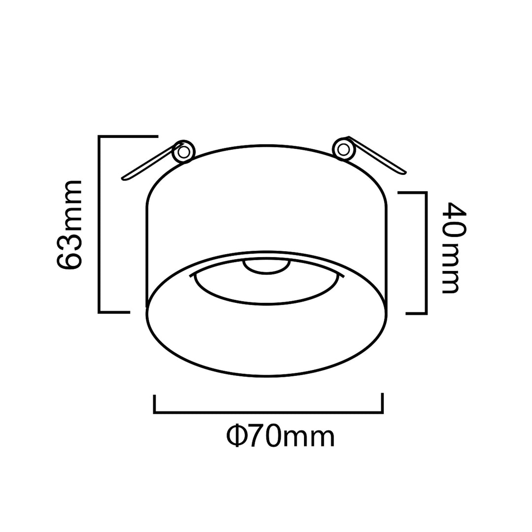 Maclean MCE457 Flush Mount / Tube Spot Babhta Alúmanam GU5.3, 70x40mm Bán W/W