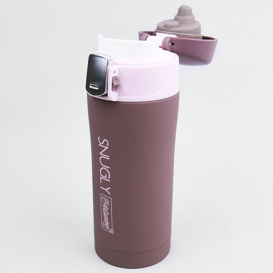 muga caife teirmeafosfáití snugly thermos fleascán cruach dhosmálta inslithe le haghaidh deochanna te nó fuar (300ml, donn)