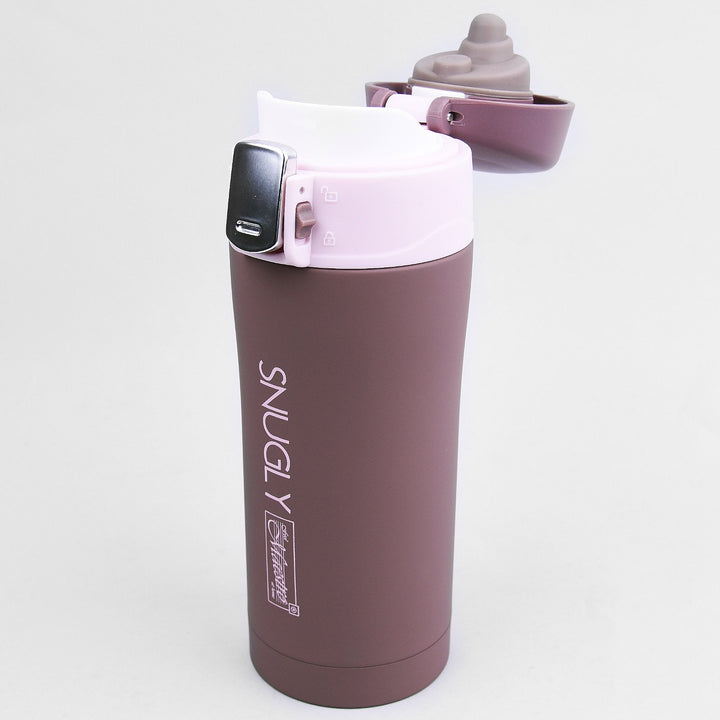 muga caife teirmeafosfáití snugly thermos fleascán cruach dhosmálta inslithe le haghaidh deochanna te nó fuar (300ml, donn)