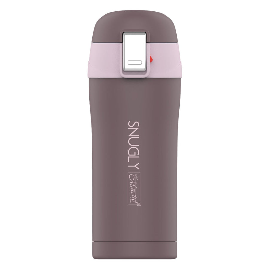 Snugly thermo mug coffee mug thermos flask insulated stainless steel for hot or cold drinks (300ml, brown)