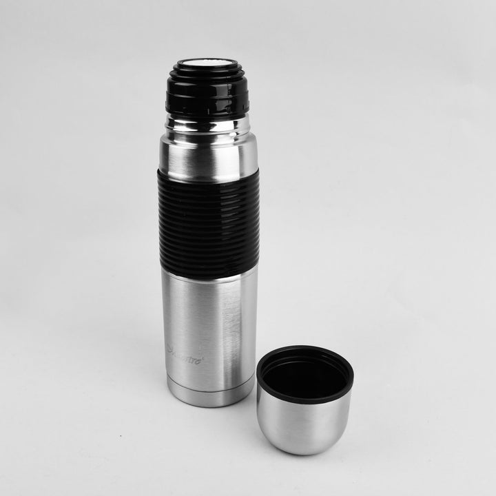 Stainless steel thermos flask with drinking cup for hot or cold drinks (500ml)