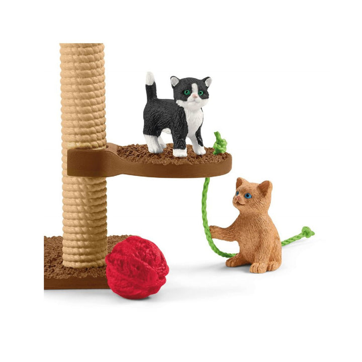 Schleich SLH42501 Schleich Farm World Playtime for Cute Cats Toy Playset Cat Gift Collectible