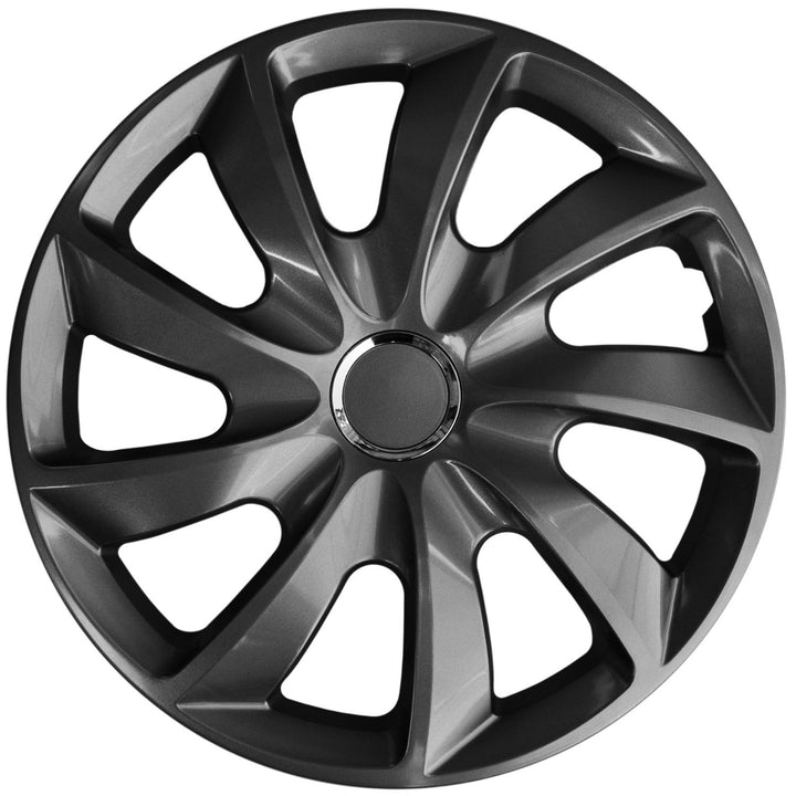 Wheel trims graphite 16 inch Stig NRM 4x wheel trims RENAULT OPEL FORD CITROEN MERCEDES