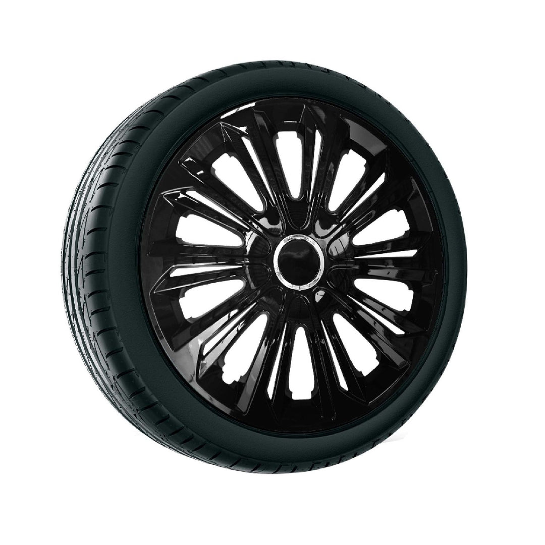 Clúdaíonn Hubcaps 15 orlach NRM Extra Strong Black Roth 4x