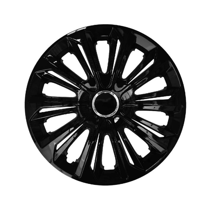 Hubcaps 16 inch NRM Extra Strong Black 4x Wheel covers