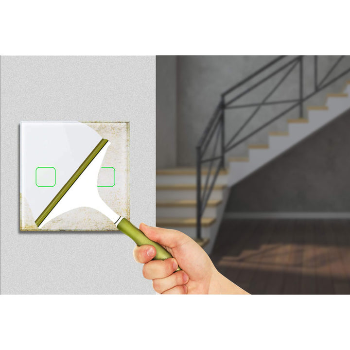 Touch Changeover Switch Light Switch Cross Switch Wall Switch Stair Switch with Color Change LED Backlight Recessed Switch 2-Fold Angular White