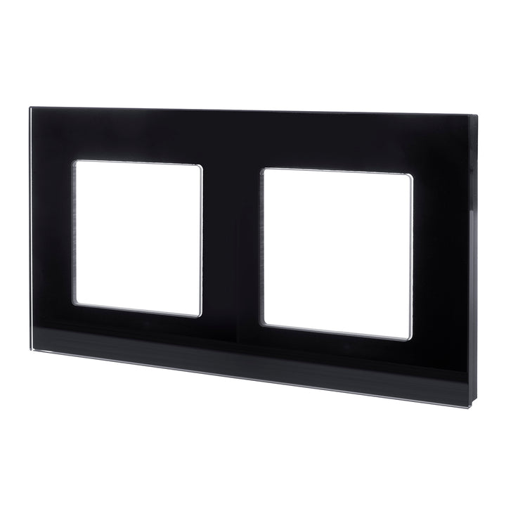 Maclean Glass Frame, double, black, 157x86mm, MCE729B