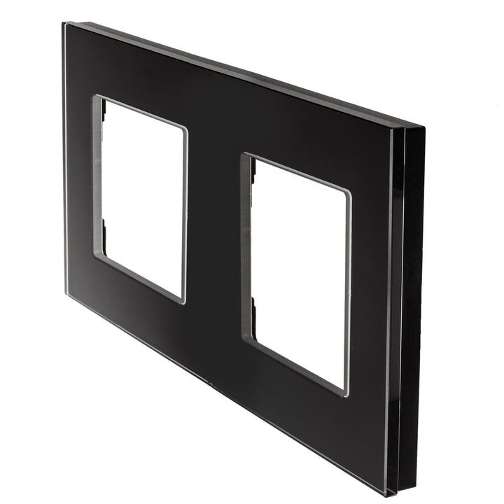 Maclean Glass Frame, double, black, 157x86mm, MCE729B