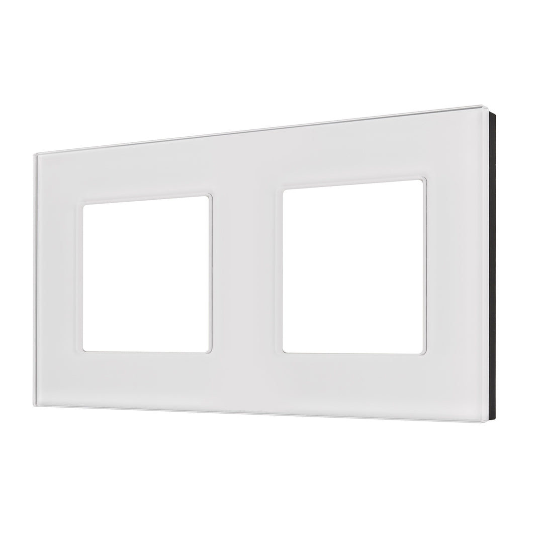 Maclean Glass Frame, double, white, 157x86mm, MCE729W