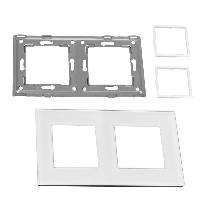 Maclean Glass Frame, double, white, 157x86mm, MCE729W