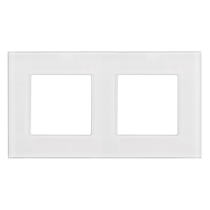 Maclean Glass Frame, double, white, 157x86mm, MCE729W