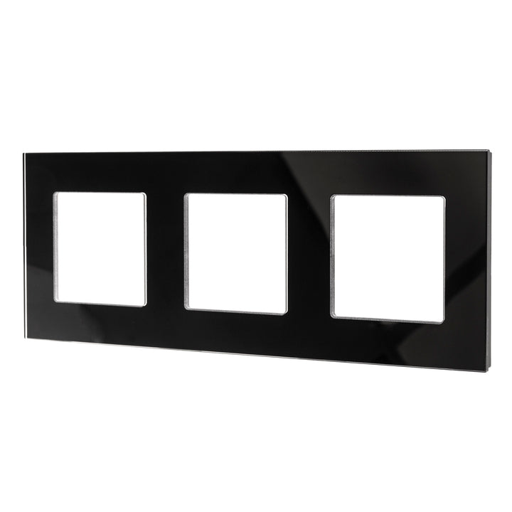 Maclean Glass Frame, triple, black, 228x86mm, MCE731B