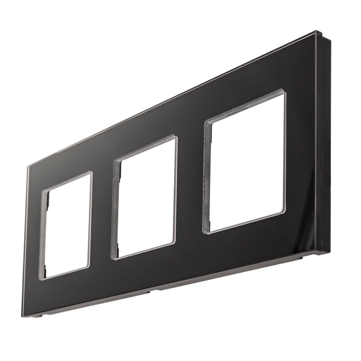 Maclean Glass Frame, triple, black, 228x86mm, MCE731B