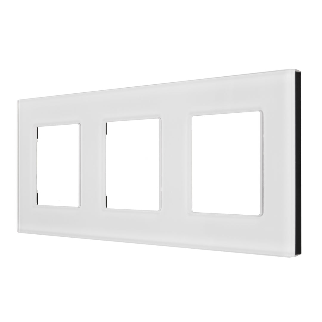 Maclean Glass Frame, triple, white, 228x86mm, MCE731W